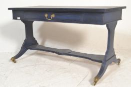 A vintage 20th Century painted shabby chic occasional / side / coffee table, flared top with