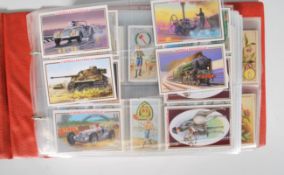 A collection of 20th Century vintage (mostly) cigarette full and part trade cards within plastic