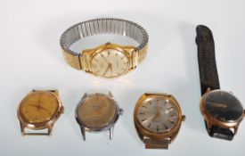 A selection of vintage 20th Century gentleman's wrist watches to include Phenix, Montine, Capital,