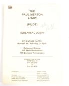THE PAUL MERTON SHOW - RARE PILOT AUTOGRAPHED SCRIPT