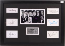 JAMES BOND - INCREDIBLE AUTOGRAPH DISPLAY