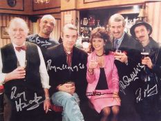 ONLY FOOLS & HORSES CAST MULTI-SIGNED 12X16