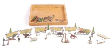 ASSORTED 19TH CENTURY SEMI-FLAT LEAD MODEL FARMYAR