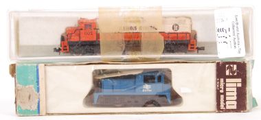 TWO N GAUGE MODEL RAILWAY TRAINSET LOCOMOTIVES