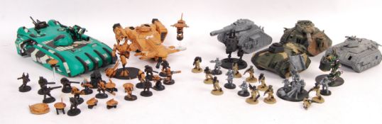 WARHAMMER ARMIES TAU VS IMPERIAL GUARD UNITS AND VEHICLES