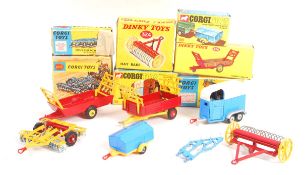 COLLECTION OF VINTAGE DINKY TOYS & CORGI TOYS DIECAST FARM MODELS