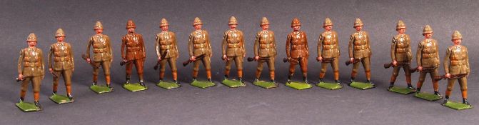 COLLECTION OF VINTAGE BRITAINS ' DEVONSHIRE REGIMENT ' LEAD SOLDIERS