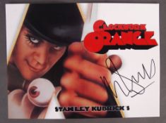 A CLOCKWORK ORANGE - CULT MOVIE - MALCOLM MCDOWELL AUTOGRAPH