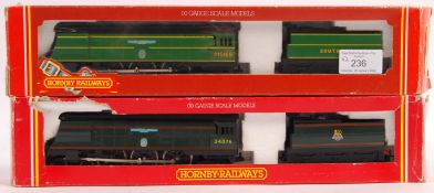 TWO HORNBY 00 GAUGE BATTLE OF BRITAIN CLASS LOCOMOTIVES