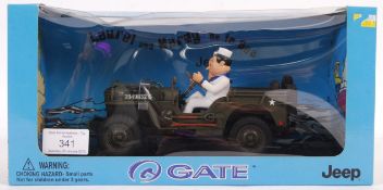 ORIGINAL GATE 1/18 LAUREL AND HARDY DIECAST JEEP