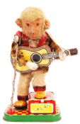 RARE ALPS MADE JAPANESE TINPLATE ROCK AND ROLL MONKEY
