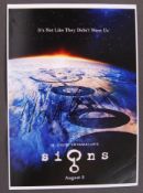 M NIGHT SHYAMALAN - ' SIGNS ' - AUTOGRAPHED POSTER