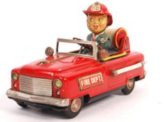 RARE NOMURA TOYS JAPANESE FIRE DEPT 12 TINPLATE CAR