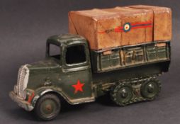 VINTAGE BRITAINS LEAD SOLDIER COVERED ARMY TENDER VEHICLE