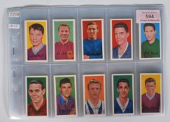 A full set of vintage Barratt & Co confectionery sweet trade cards, Famous Footballers Series A. 11,