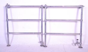 Two 20th Century retro industrial towel rails of t