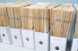 A very large collection of vintage 1990's Beano, Dandy,  Whoopee, Buster comics across eight boxes.