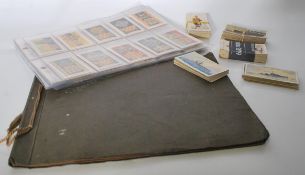 A collection of vintage military related cigarette cards to include Gallaher; Army Badges, John
