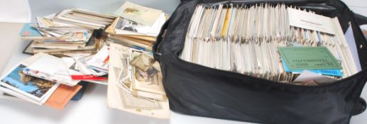 A large collection of assorted postcards (many hundreds, c2,000) plus ephemera, photos, letter cards