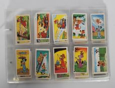 Three full sets of vintage Bassett (Barratt Division) Confectionery / Sweet trade cards. Complete