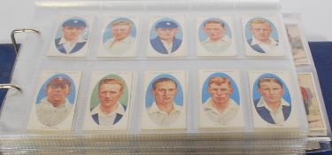 An album of vintage Churchman cigarette trade cards. Full sets include Cricketers, 3 Jovial