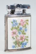 A vintage 20th Century Art Deco silver cased Ronson lighter Pat No. 621570. The silver case by