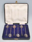 A cased set of six Walker and Hall silver hallmark