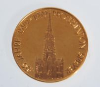 A German 22ct gold German commemorative coin dated 1529-1979, commemorating 450 years since the