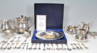 A mix group of silver plated items dating form the