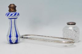 A John Grinsell & Sons silver hallmarked pin dish of oval from having a silver hallmarked collar,