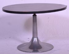 Arcana - A retro mid 20th Century Arcana made coffee / side table having a black finished round