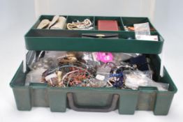 A collection of ladies costume jewellery to include a wide selection of beaded necklaces, bags of