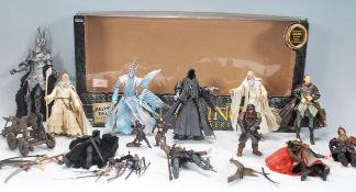 A Lord of the Rings Helms Deep Battle Set complete with the original five action figures as well