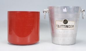 A retro mid 20th Century Crayonne dark orange ice bucket, designed by Terence Conran for Habitat.