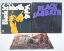 A group of three Vinyl long play LP record albums by Black Sabbath to include 'Black Sabbath', '