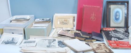 Big box of assorted old ephemera etc with large 1894 