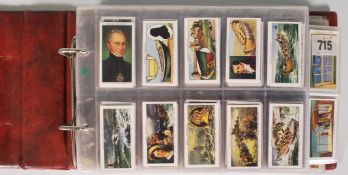 An album of vintage Ogden's Cigarette trade cards in full sets. Complete sets include The Story Of