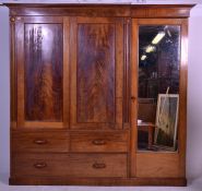 A large 19th Century Victorian mahogany triple war