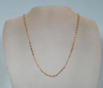 A 9ct gold hallmarked fancy link double curb chain