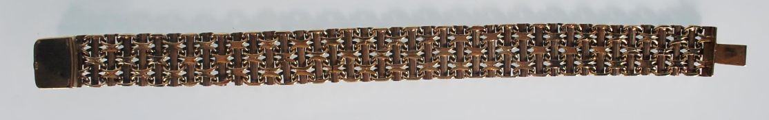 A good mid 20th Century silver gilt Austrian / Hungarian bracelet of joined link form having an open