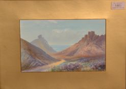 H W Hicks (1880 - 1944) - An early 20th Century gouache painting on paper depicting a coastal