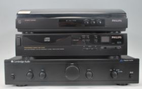 Hi-Fi - A mixed group of Hi - Fi stacking system equipment to include a Cambridge Audio A1