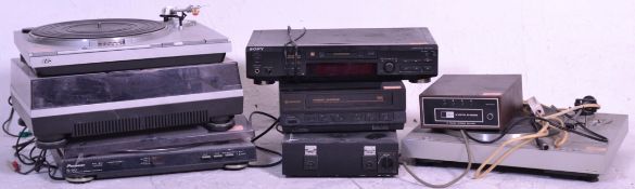 Hi-Fi - A group of stacking system music players to include a Sharp Full Automatic Stereo