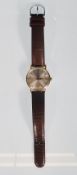 A vintage 1970's 9ct gold gentleman's Tissot Seastar Seven wrist watch having a silver dial with