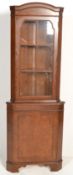 A Georgian revival good quality burr walnut corner