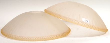 VINTAGE ART DECO PRESSED GLASS FROSTED CEILING LIG