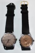 A pair of vintage retro gentleman's wristwatches to include a Majex 17 Jewels Incabloc and a Pontiac