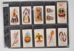 A full set of vintage Salmon & Gluckstein Cigarette trade cards, Coronation Series 1911, complete