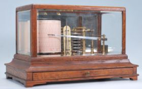 A late 19th / early 20th Century oak cased Barogra