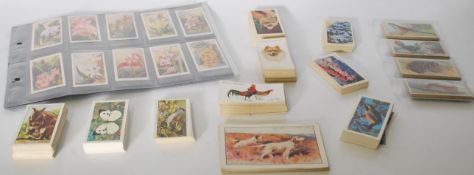 A selection of wildlife related vintage cigarette cards to include full and partial sets; John